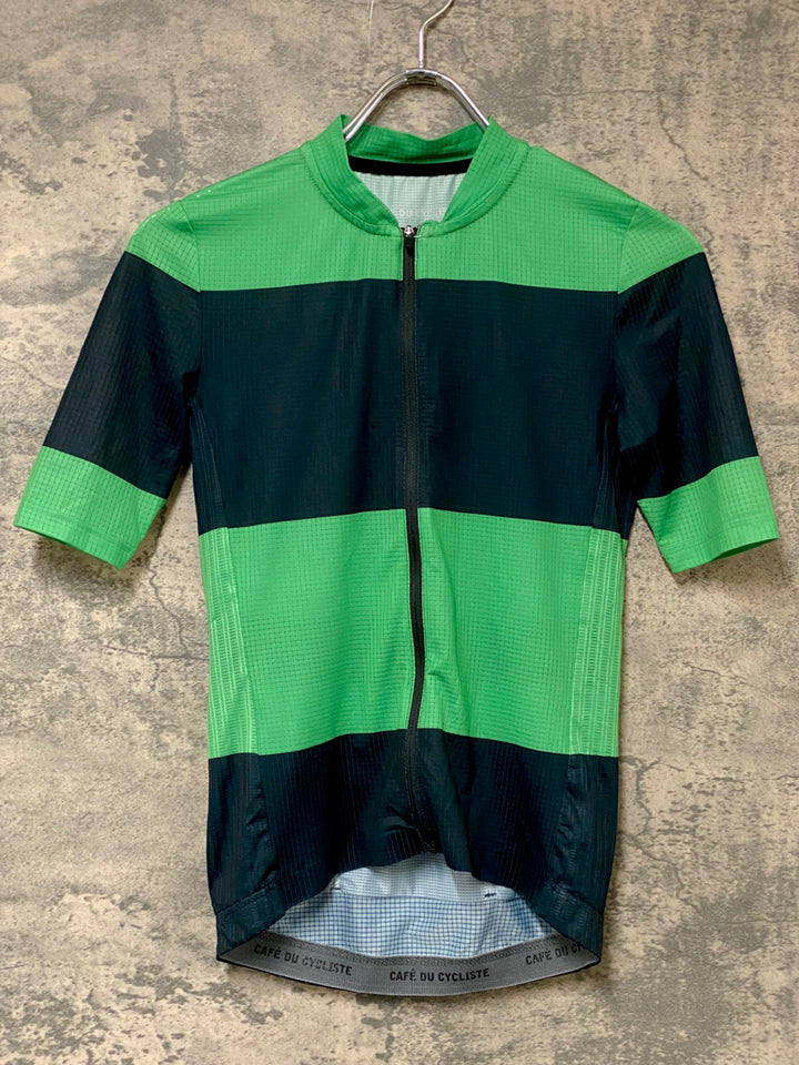 KN748 カフェドシクリステ Cafe du Cycliste ANGELINE 半袖 サイクルジャージ 緑 XS