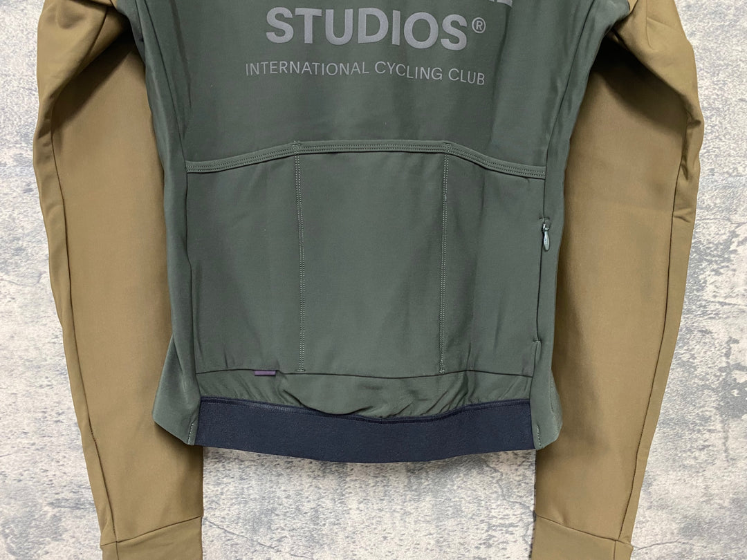 JY514 パスノーマルスタジオ PAS NORMAL STUDIOS Mechanism Thermal Long Sleeve Jersey 長袖 サイクルジャージ オリーブ ブラウン レディース S 裏起毛