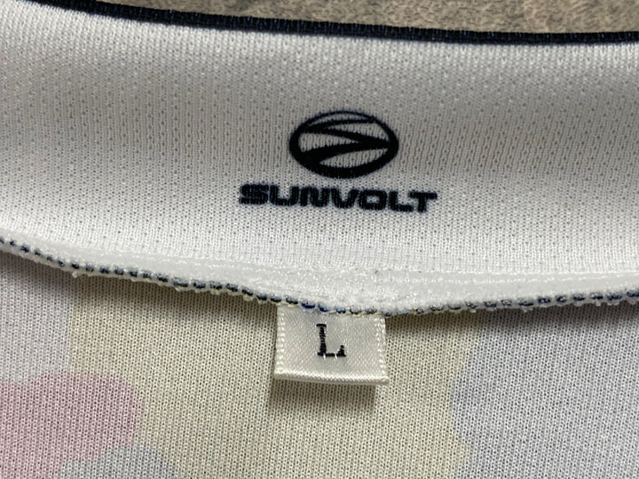 KG454 サンボルト SUNVOLT 半袖 サイクルジャージ 白 総柄 L