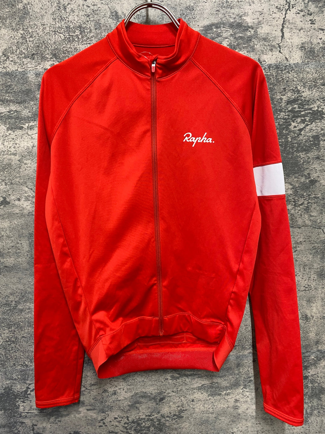 KB869 ラファ Rapha CORE LONG SLEEVE JERSEY 長袖 サイクルジャージ 赤 S 裏起毛
