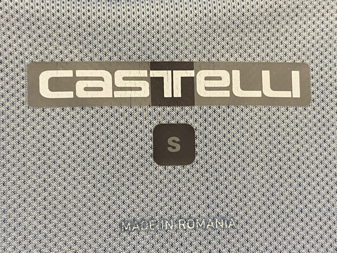 JU170 カステリ CASTELLI 半袖 サイクルジャージ 水色 赤 S
