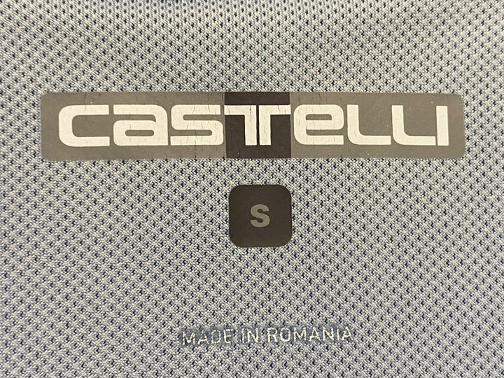 JU170 カステリ CASTELLI 半袖 サイクルジャージ 水色 赤 S