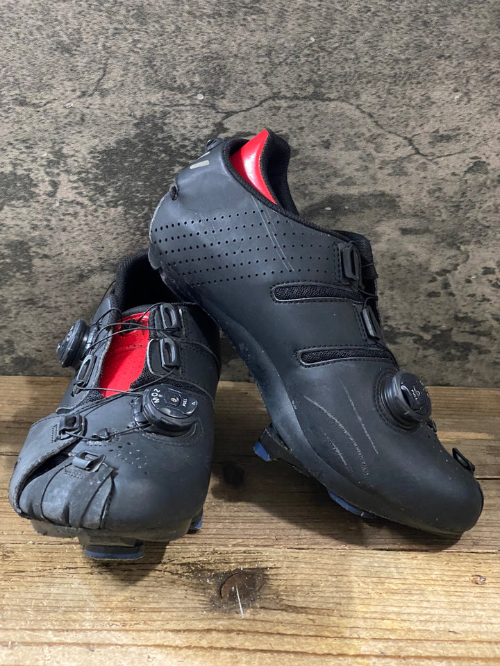 KJ020 リンタマン Lintaman ADJUST road Comp ビンディングシューズ 3穴 黒/赤 EU40