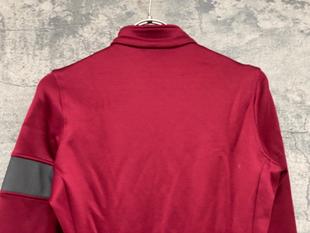 JX654 ラファ Rapha WOMEN'S WINTER JERSEY 長袖 サイクルジャージ ワインレッド レディース XS 裏起毛