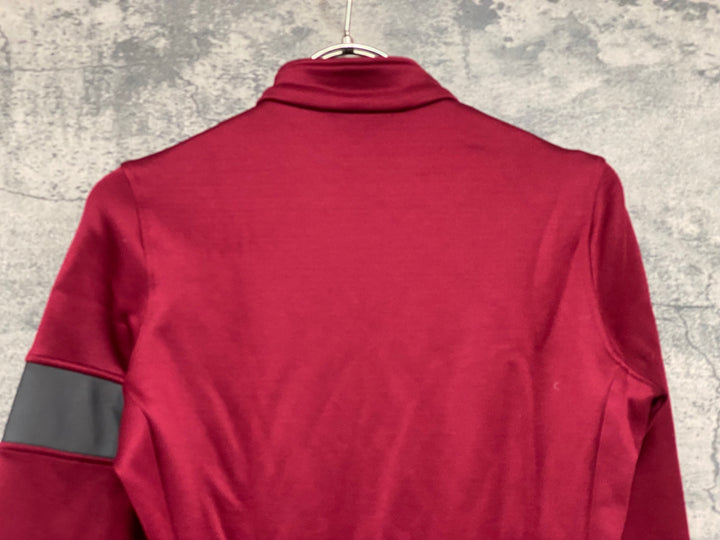 JX654 ラファ Rapha WOMEN'S WINTER JERSEY 長袖 サイクルジャージ ワインレッド レディース XS 裏起毛