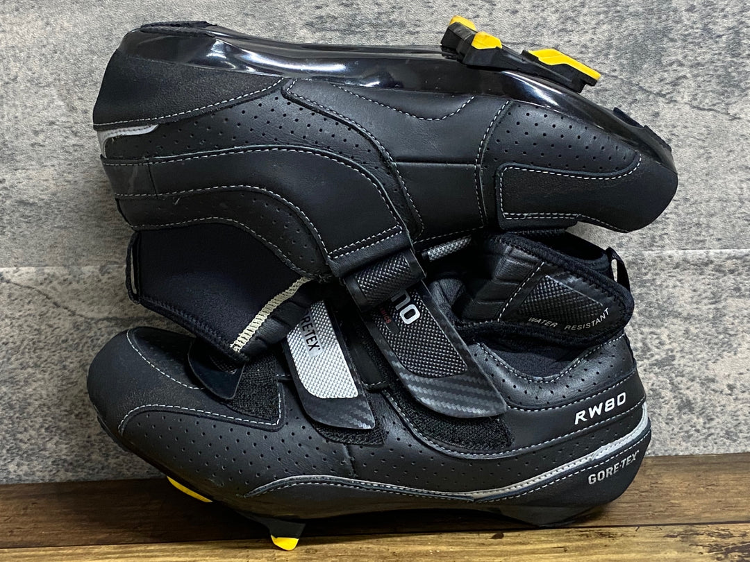 JW858 シマノ SHIMANO SH-RW80 ビンディングシューズ ブーツ SPD SPD-SL EU42 黒