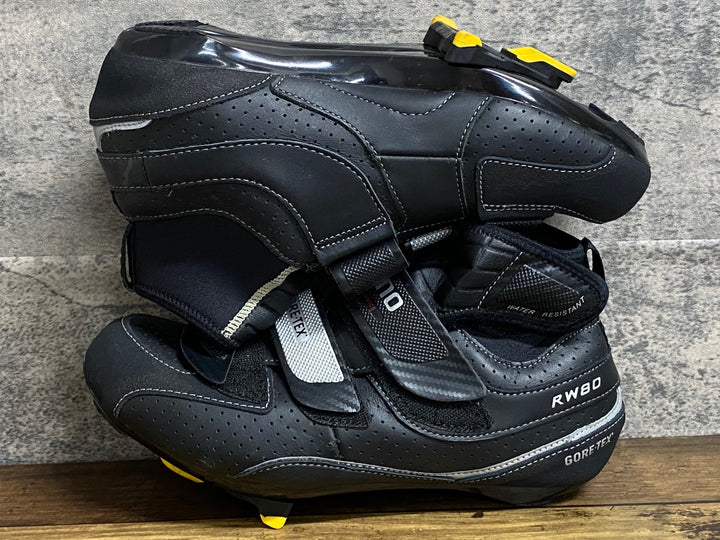 JW858 シマノ SHIMANO SH-RW80 ビンディングシューズ ブーツ SPD SPD-SL EU42 黒