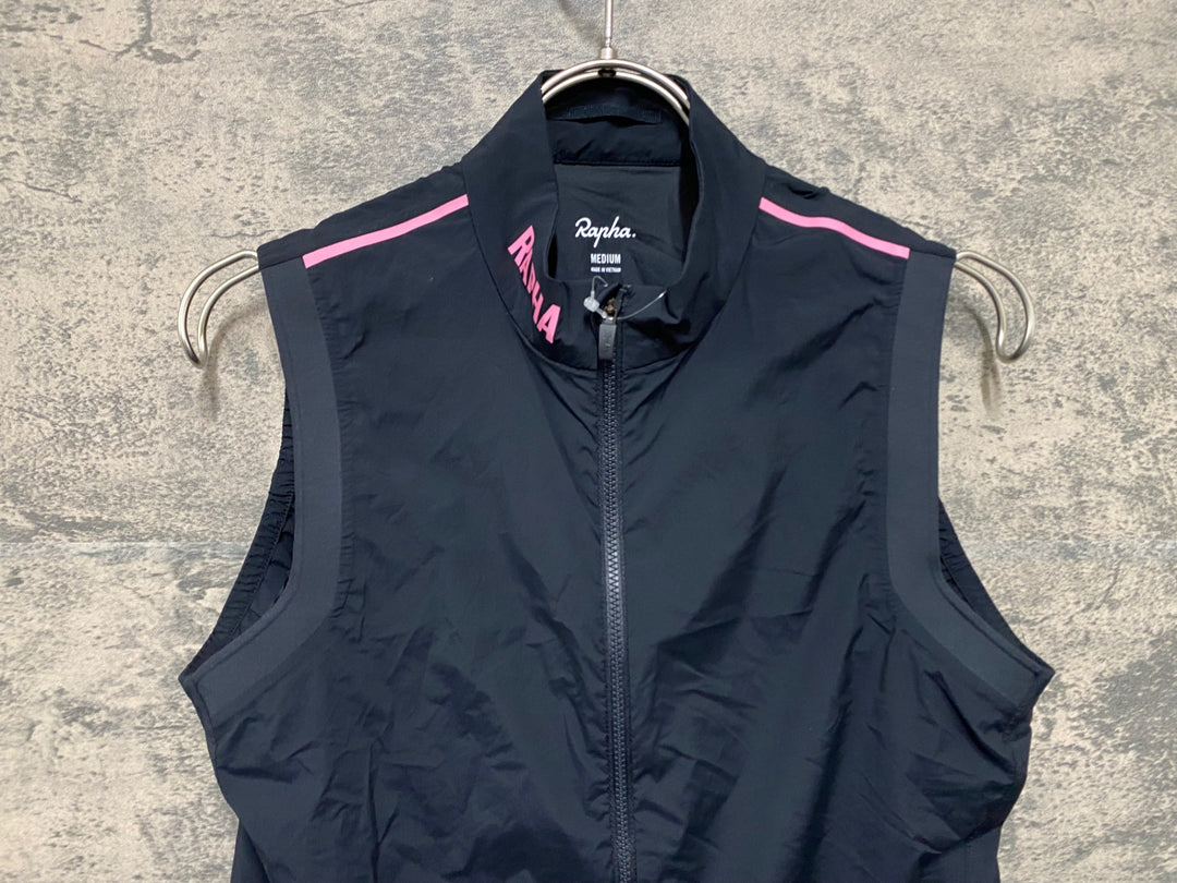 JV357 ラファ Rapha WOMEN'S PRO TEAM GAZZETTA GILET サイクルベスト ジレ 黒 M レディース