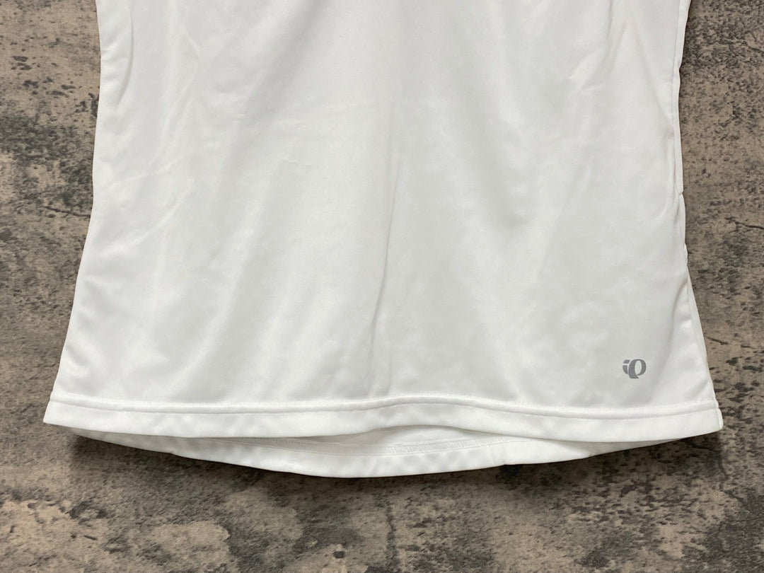 KK647 パールイズミ PEARL iZUMi 半袖 サイクルジャージ ハーフジップ 白 フード付き M レディース