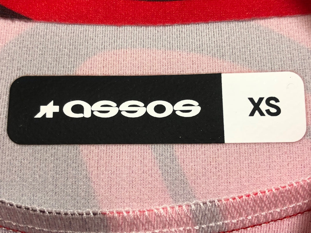 KL637 アソス ASSOS EQUIPE RS JERSEY S9 TARGA SPEED CLUB 2023 半袖 サイクルジャージ 赤 黒 XS