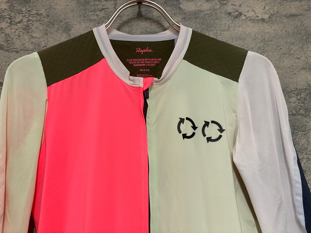 JM529 ラファ Rapha EF GIRO PRO TEAM AERO JERSEY Ⅱ 半袖 サイクルジャージ 総柄 M