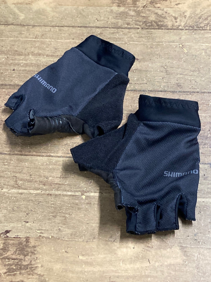 KC182 シマノ SHIMANO 指切りグローブ 黒 S
