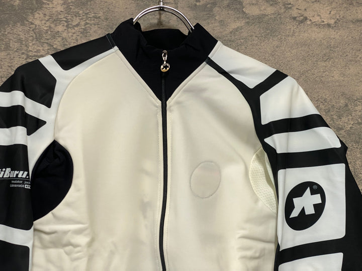 JQ161 アソス assos iJ tiburu 4 長袖サイクルジャージ 白黒 M 裏起毛