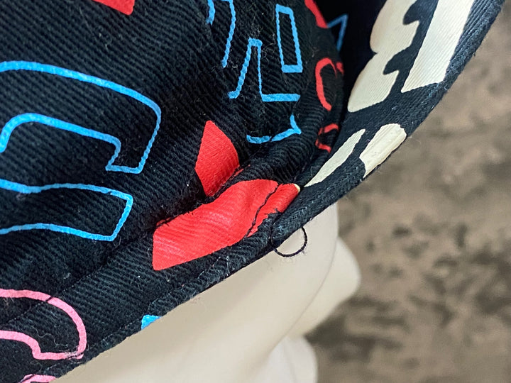 KA004 ラファ Rapha COTTON CAP サイクルキャップ 黒 総柄 ワンサイズ