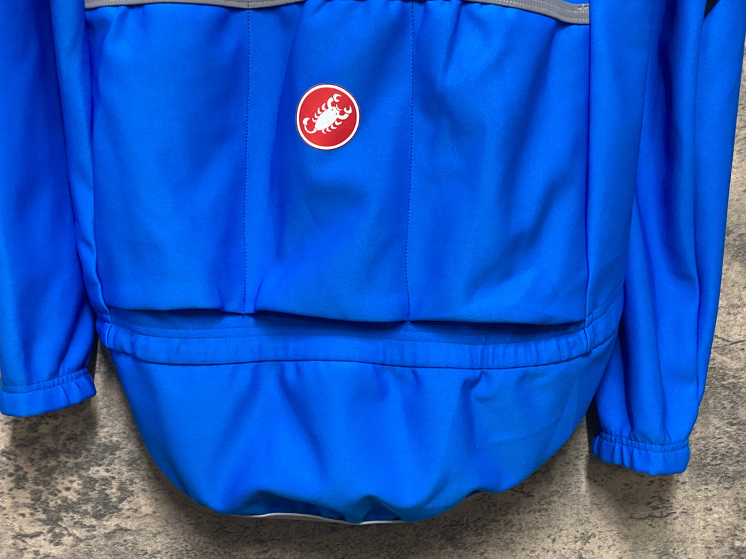 KO899 カステリ CASTELLI 長袖 サイクルジャージ 青 S GORE WINDSTOPPER