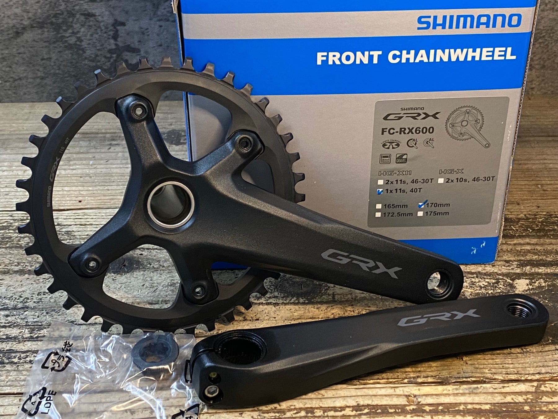 JR620 シマノ SHIMANO GRX FC-RX600 クランクセット 40T 11S 170mm