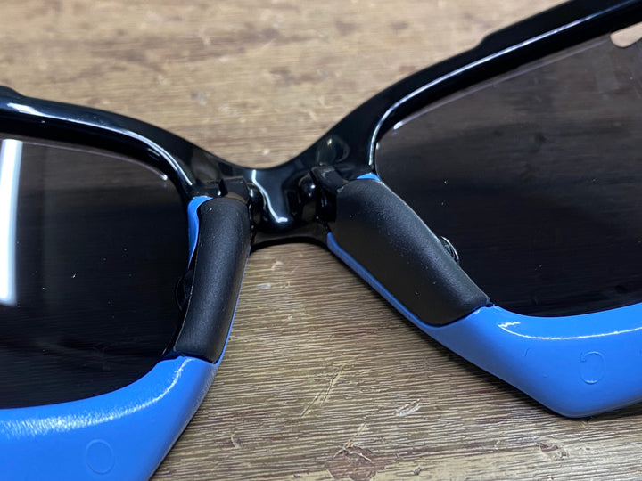JN145 オークリー OAKLEY Racing Jacket サングラス アイウェア 黒 水色 レンズブラック