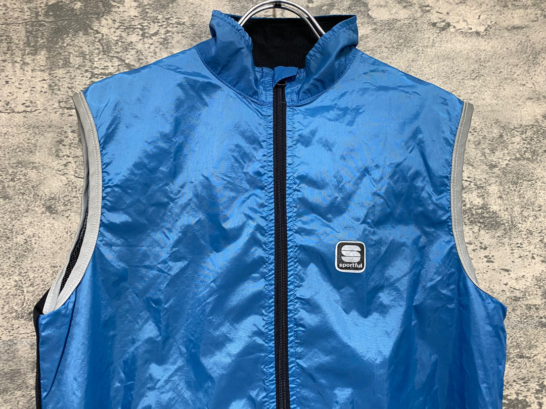 KE019 スポーツフル sportful サイクルベスト ジレ 青 L