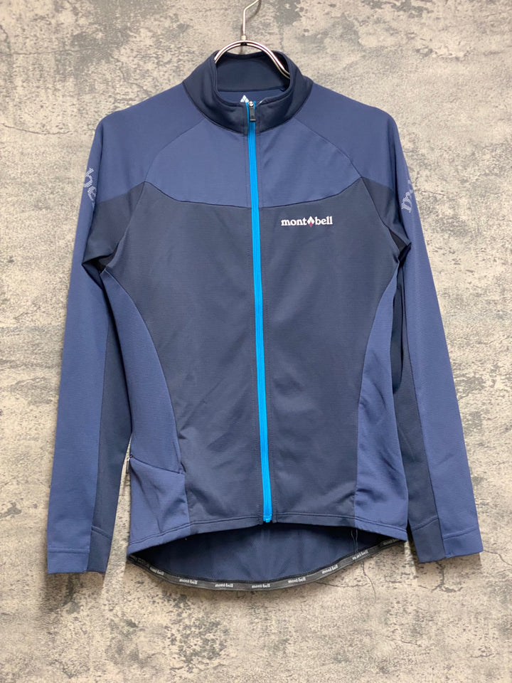 JO164 モンベル mont-bell 長袖 サイクルジャージ グレー レディース M