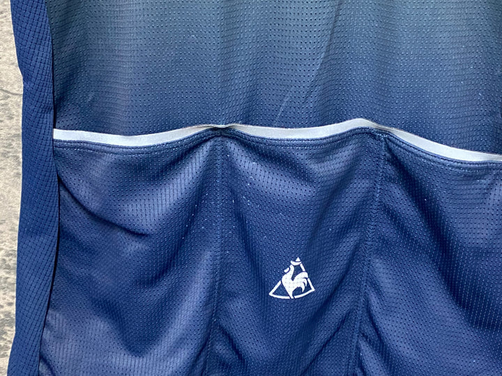 KA068 ルコックスポルティフ le coq sportif Steel 半袖 サイクルジャージ 緑 ネイビー S