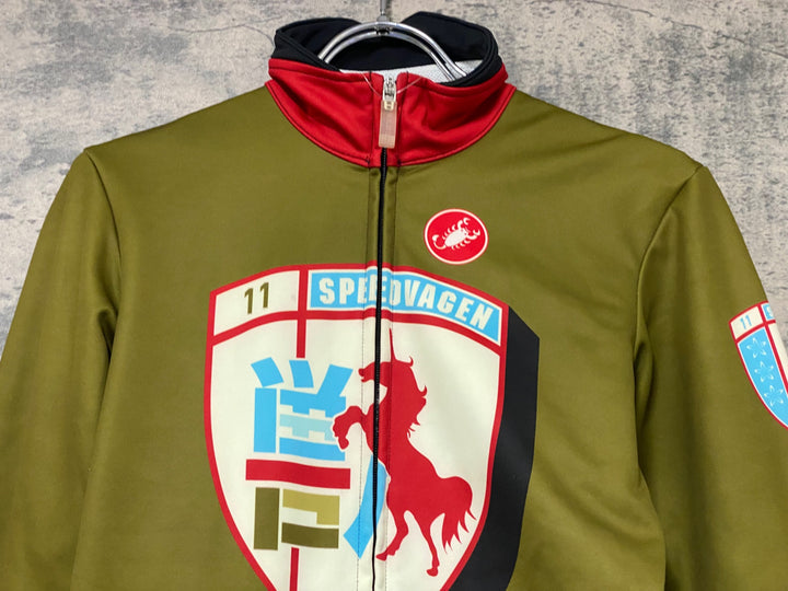 JF429 カステリ CASTELLI 長袖 サイクルジャケット カーキ S