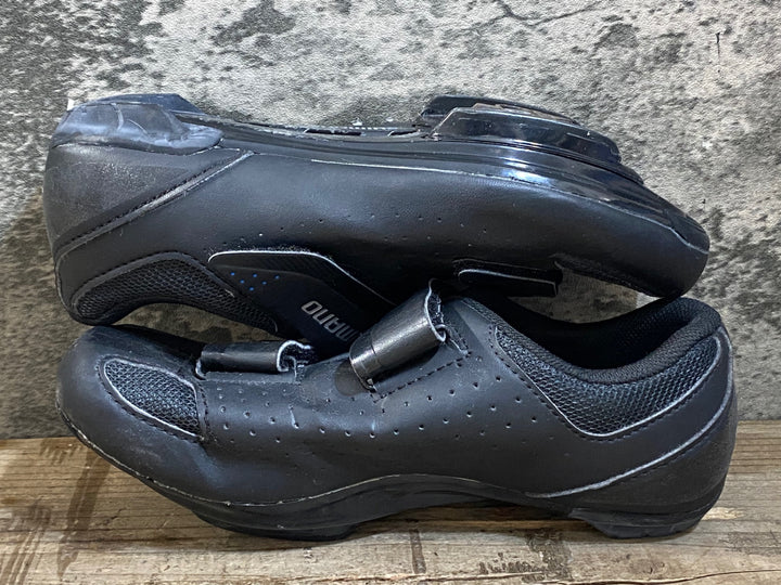 KG376 シマノ SHIMANO RP1 SH-RP100-S L ビンディングシューズ 黒 3穴 EU36 ※ペン字あり