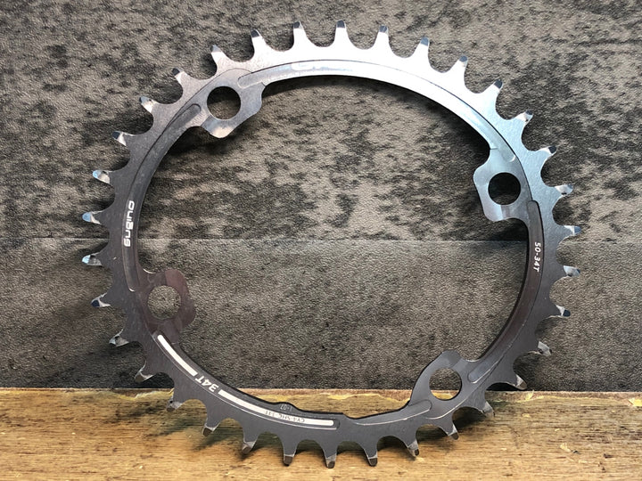 JK199 スギノ Sugino CYCLOID Super Hill Climb CY4-SHC チェーンリング シルバー 34T