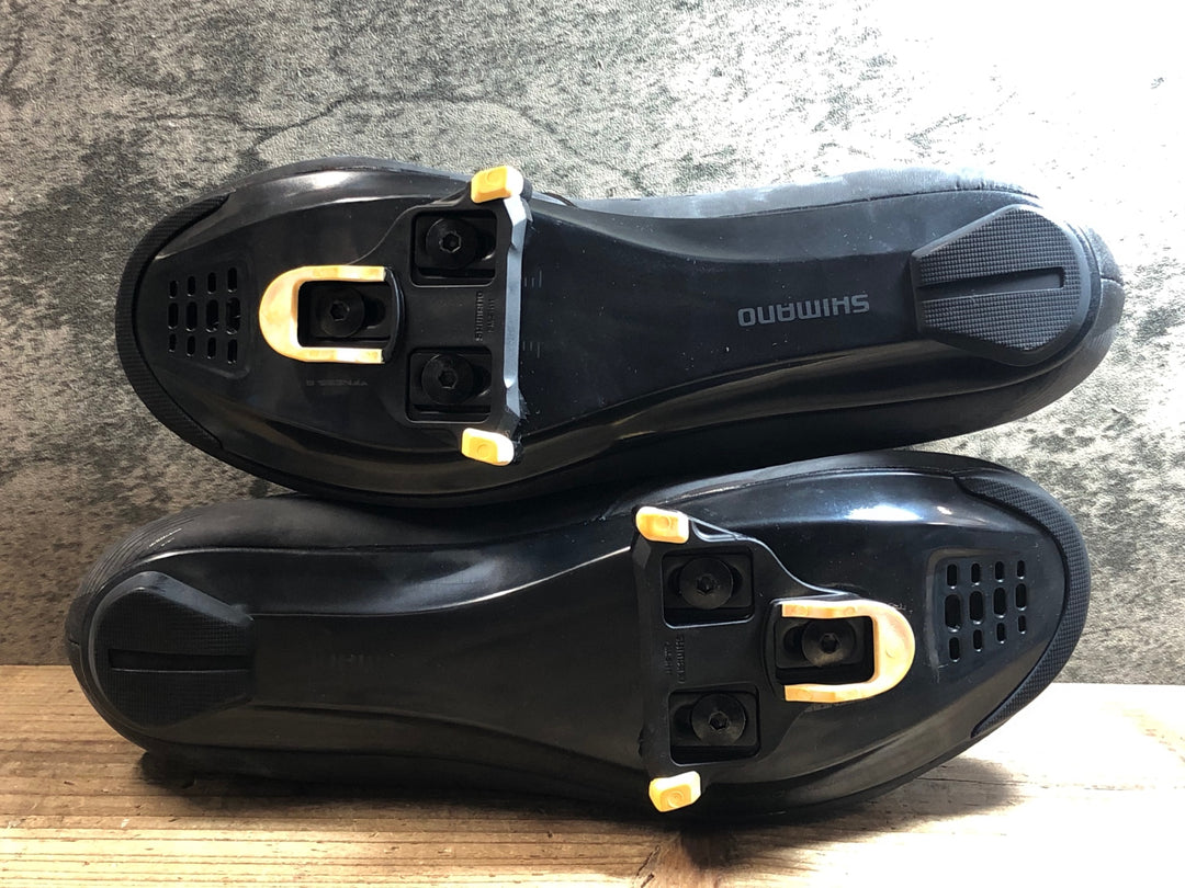 JW540 シマノ SHIMANO SH-RP400M L01S 3穴 SPD-SL ビンディングシューズ EU44 ブラック 未使用品