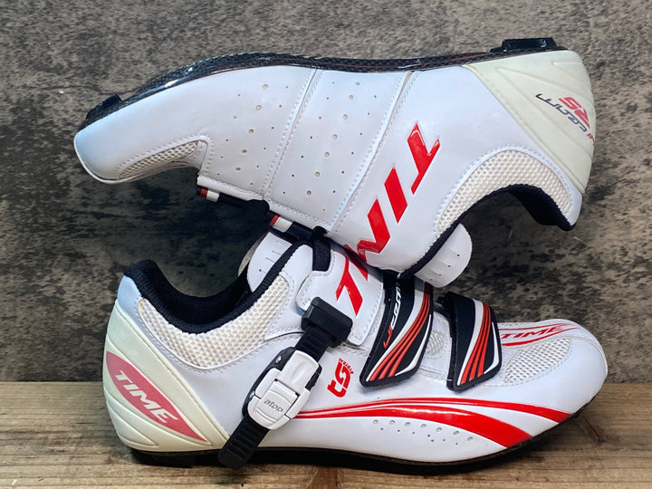 JR516 タイム TIME ULTEAM RS CARBON ビンディングシューズ 白 EU41.5