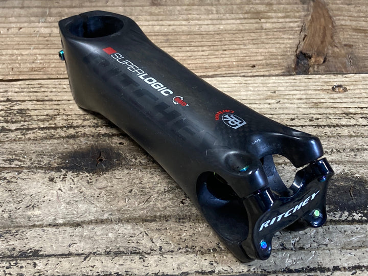 JP975 リッチー RITCHEY スーパーロジック SUPERLOGIC C260 カーボン ステム 130mm Φ31.8 OS ※ボルト非純正、クラックのためジャンク