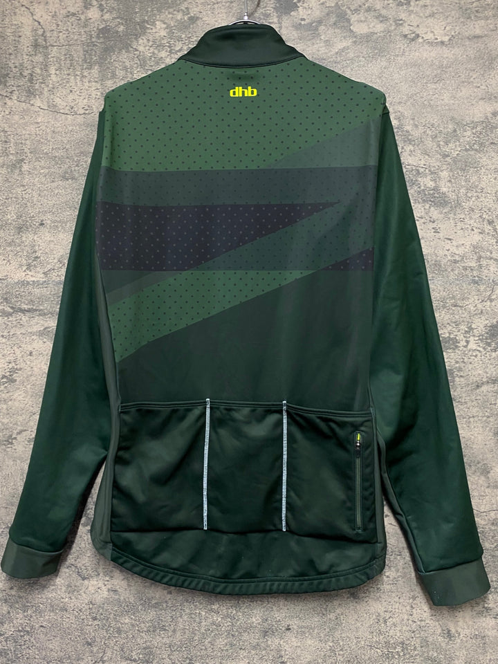 KJ095 dhb 長袖 サイクルジャケット 緑 L 裏起毛