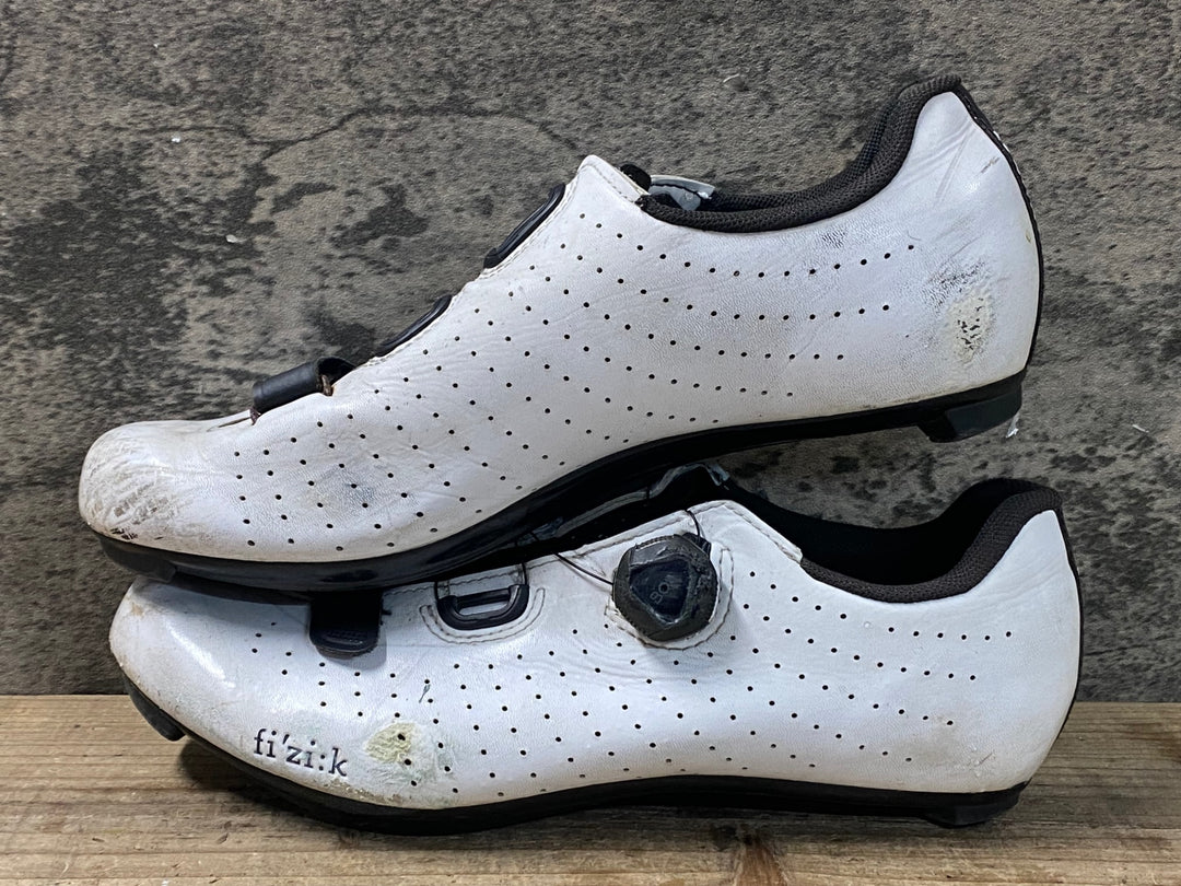 JV163 フィジーク fizik TEMPO OVERCURVE SHOES 3穴 ビンディングシューズ 白 EU43 ※スレ大