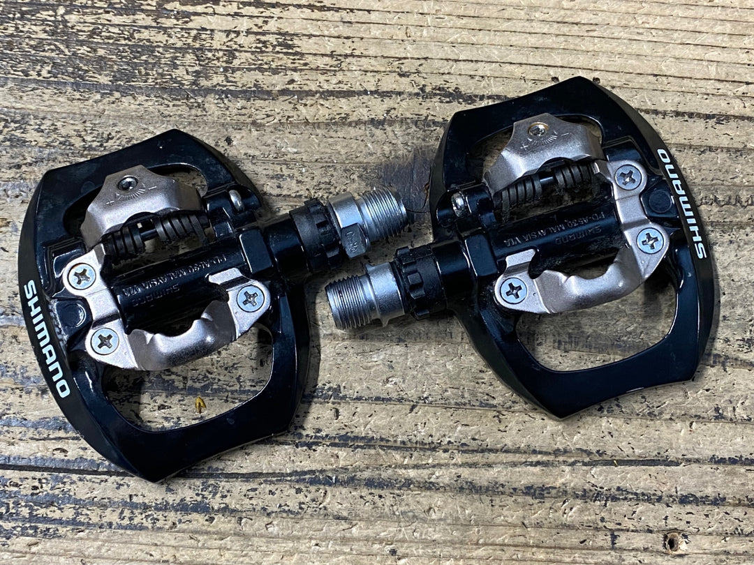 JZ519 シマノ SHIMANO PD-A530 ビンディングペダル 片面フラット 黒 SPD