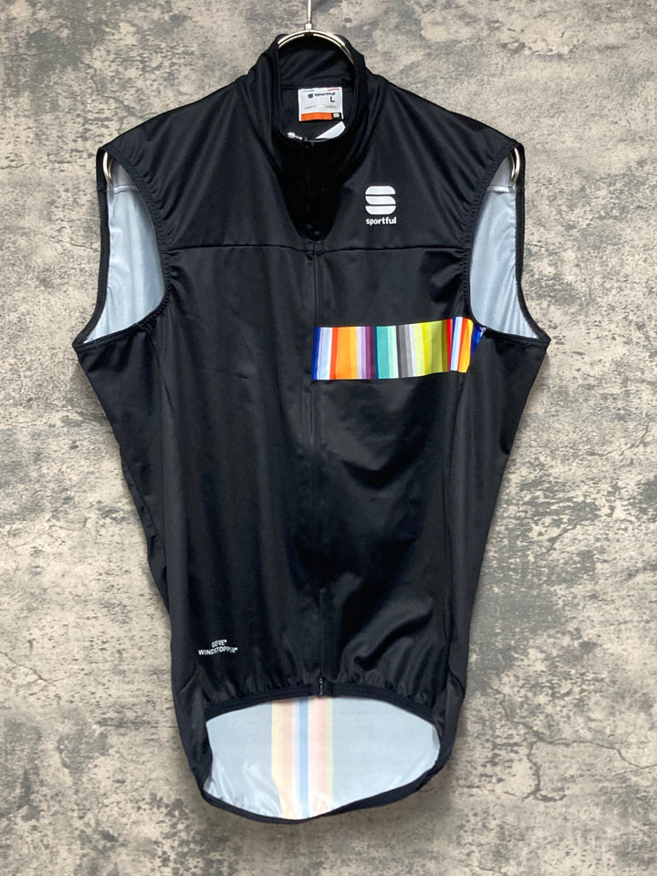 KJ853 スポーツフル sportful ジレ サイクルベスト 黒 L