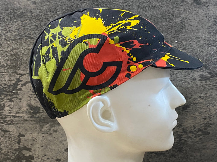 KD638 チネリ CINELLI サイクルキャップ 黒黄赤 サイズフリー