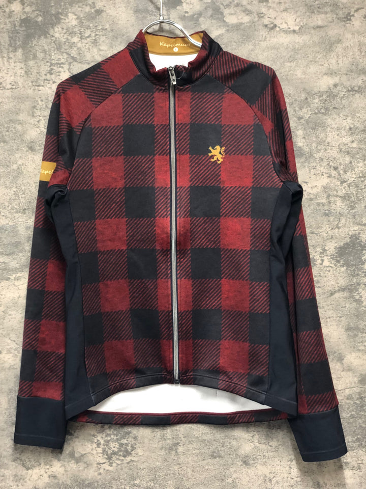 KI951 カペルミュール kapelmuur 長袖 サイクルジャージ 赤 L 裏起毛