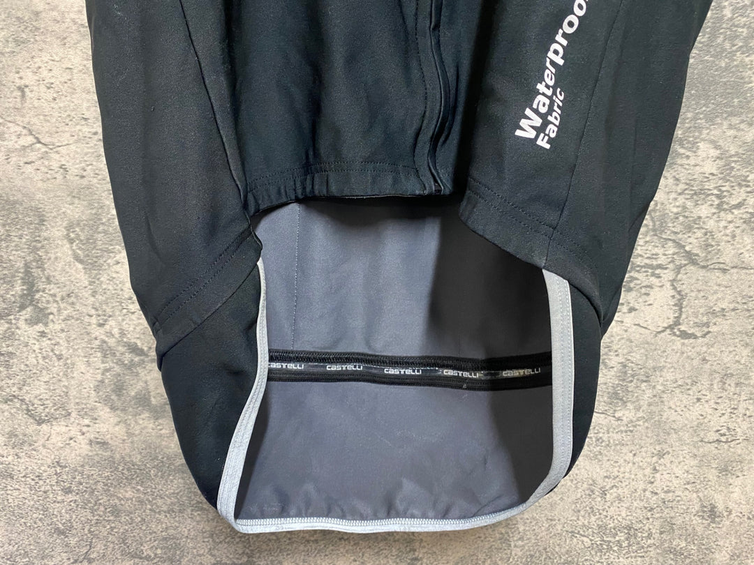 JN509 カステリ CASTELLI 半袖 サイクルジャケット 黒 XXL Waterproof ※穴あきのためジャンク