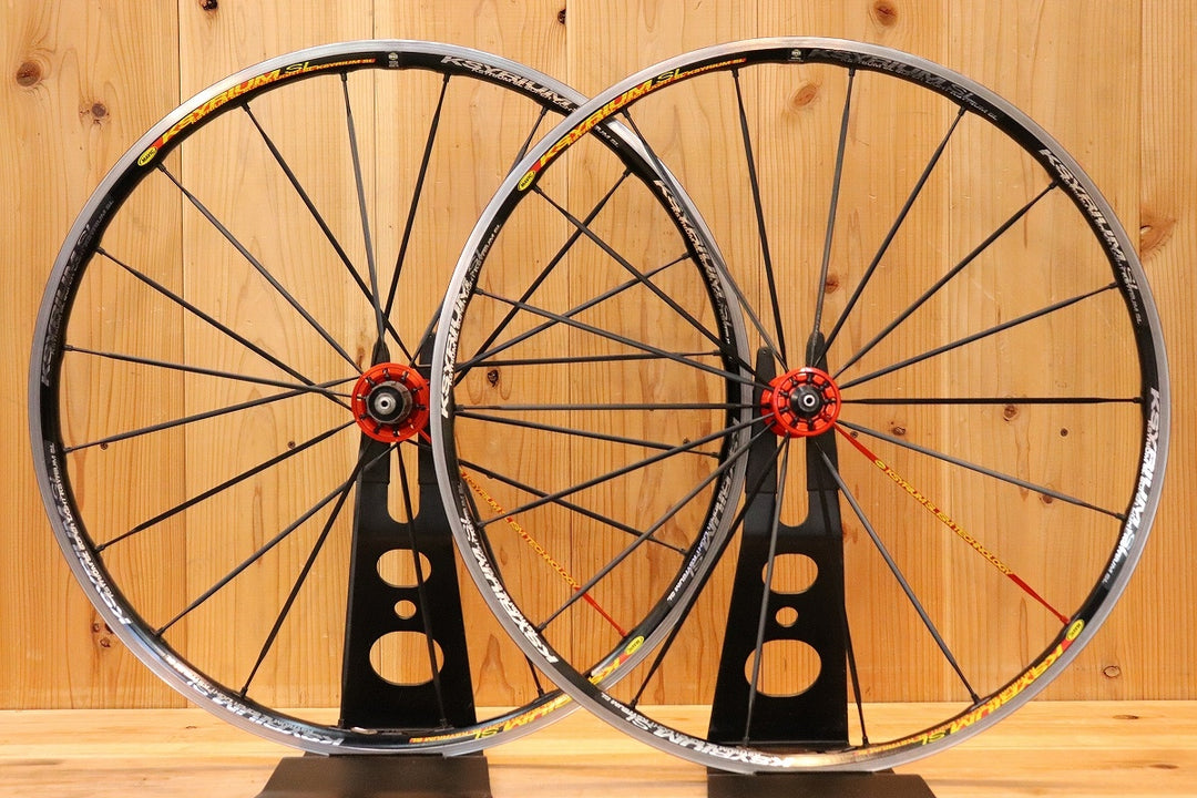 マヴィック MAVIC キシリウム KSYRIUM SL SUPERLIGHT アルミ クリンチャー ホイールセット シマノ 11S/12S ナローリム 15C 【芦屋店】