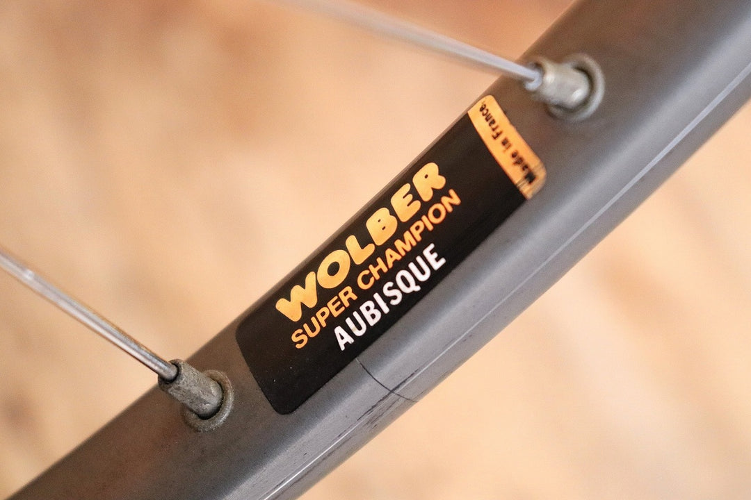 WOLBER SUPER CHAMPION リム 手組み カンパニョーロ アテナ ハブ アルミ チューブラー ホイールセット ボスフリー  【芦屋店】