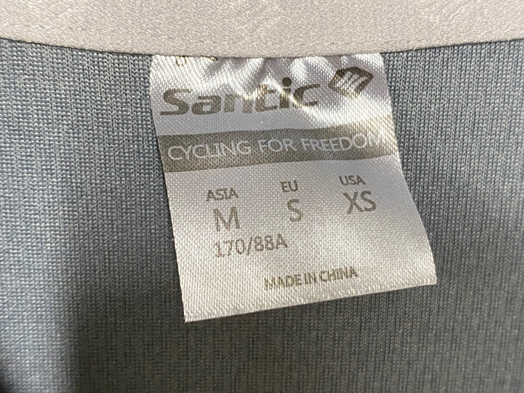 KI592 サンテック SANTIC 半袖 サイクルジャージ 水色 M ハーフジップ