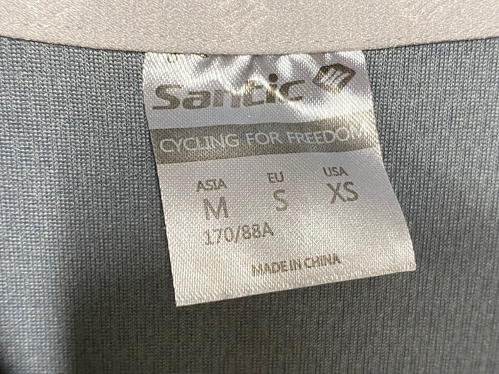 KI592 サンテック SANTIC 半袖 サイクルジャージ 水色 M ハーフジップ