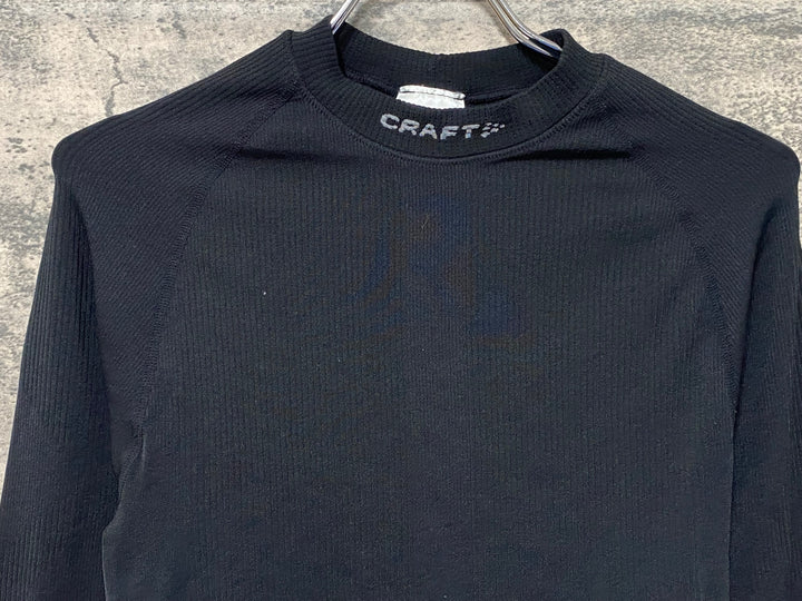 KH114 クラフト CRAFT 長袖 ベースレイヤー 黒 S
