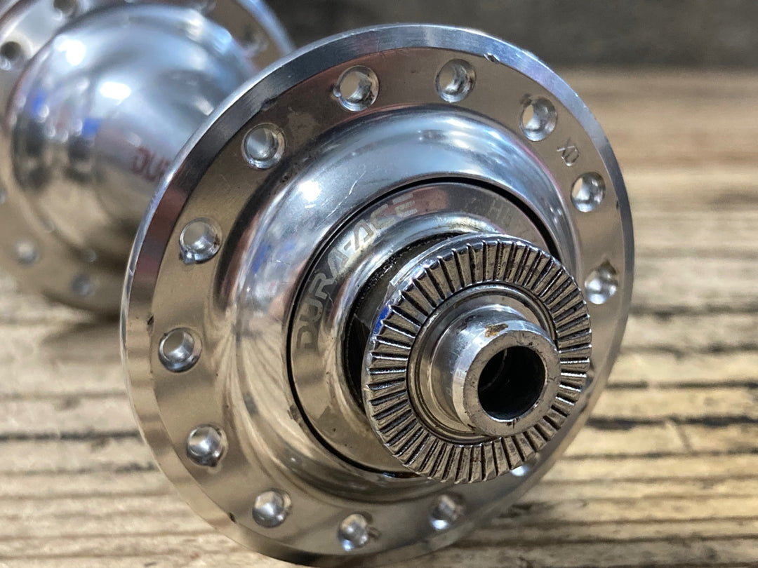 KE853 シマノ SHIMANO デュラエース DURA-ACE HB-7700 FH-7700 クイックリリース付 ハブ 前後セット 28H ※リアハブややザラつき有