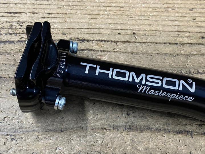 KQ607 トムソン THOMSON Masterpiece setback アルミ シートポスト 黒 330mm Φ27.2 オフセット16mm
