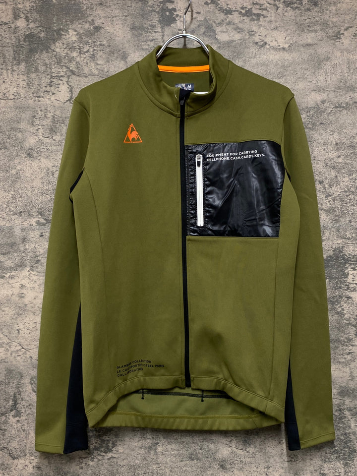 JV410 ルコックスポルティフ le coq sportif 長袖 サイクルジャージ オリーブ M