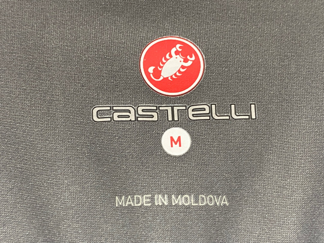 JM827 カステリ CASTELLI ロッソコルサ ROSSO CORSA 半袖 サイクルジャージ グレー M GORE WINDSTOPPER