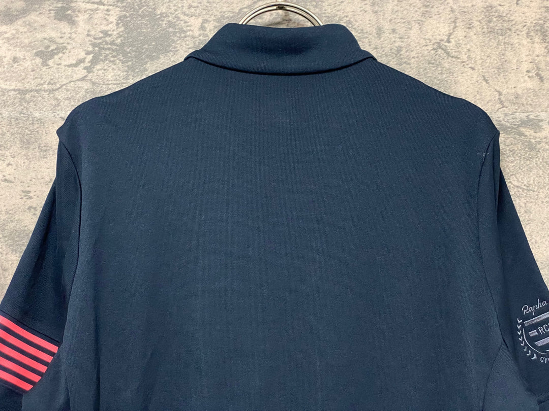 KK538 ラファ Rapha RCC CLASSIC JERSEY 半袖 サイクルジャージ 紺 L