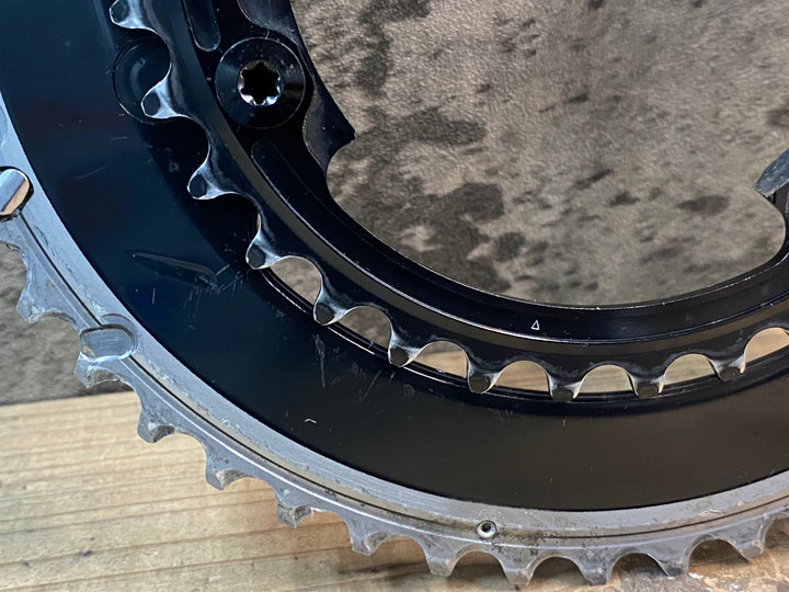 JM838 シマノ SHIMANO デュラエース DURA-ACE FC-9000 チェーンリング 50/34T ※歯の摩耗大の為ジャンク