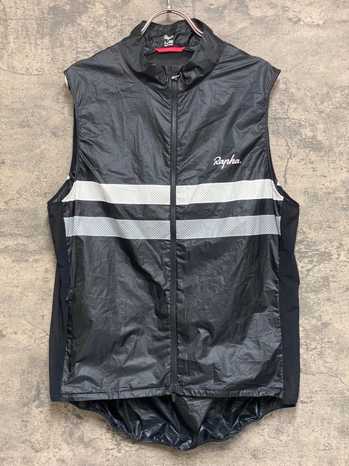 KG218 ラファ Rapha BREVET GILET ジレ サイクルベスト 黒 XL