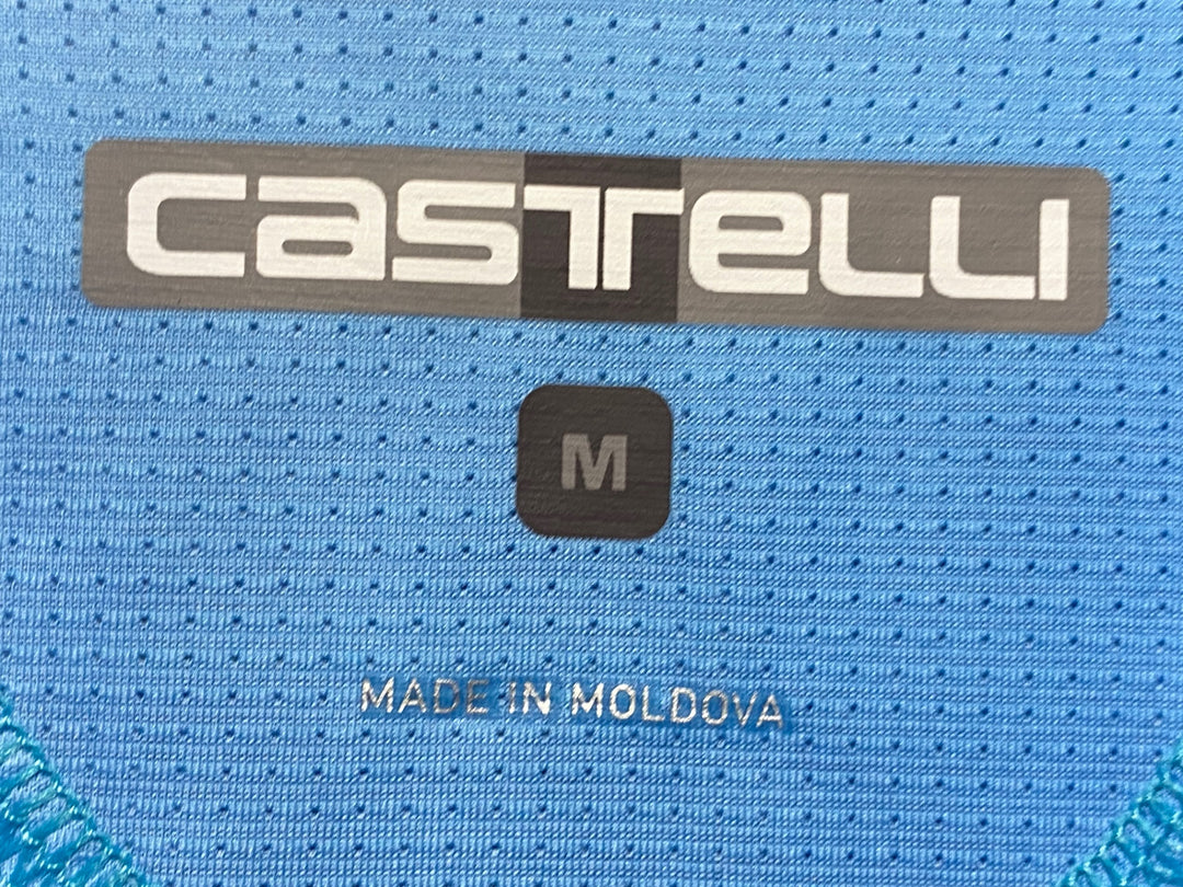 JQ890 カステリ CASTELLI ロッソコルサ ROSSOCORSA 半袖 サイクルジャージ 水色 L